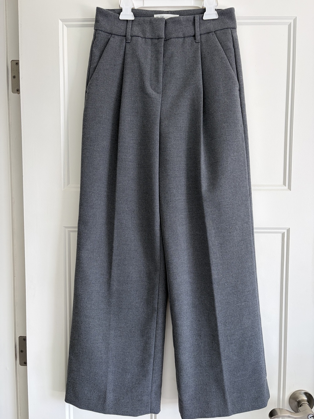 Grey flannel trousers